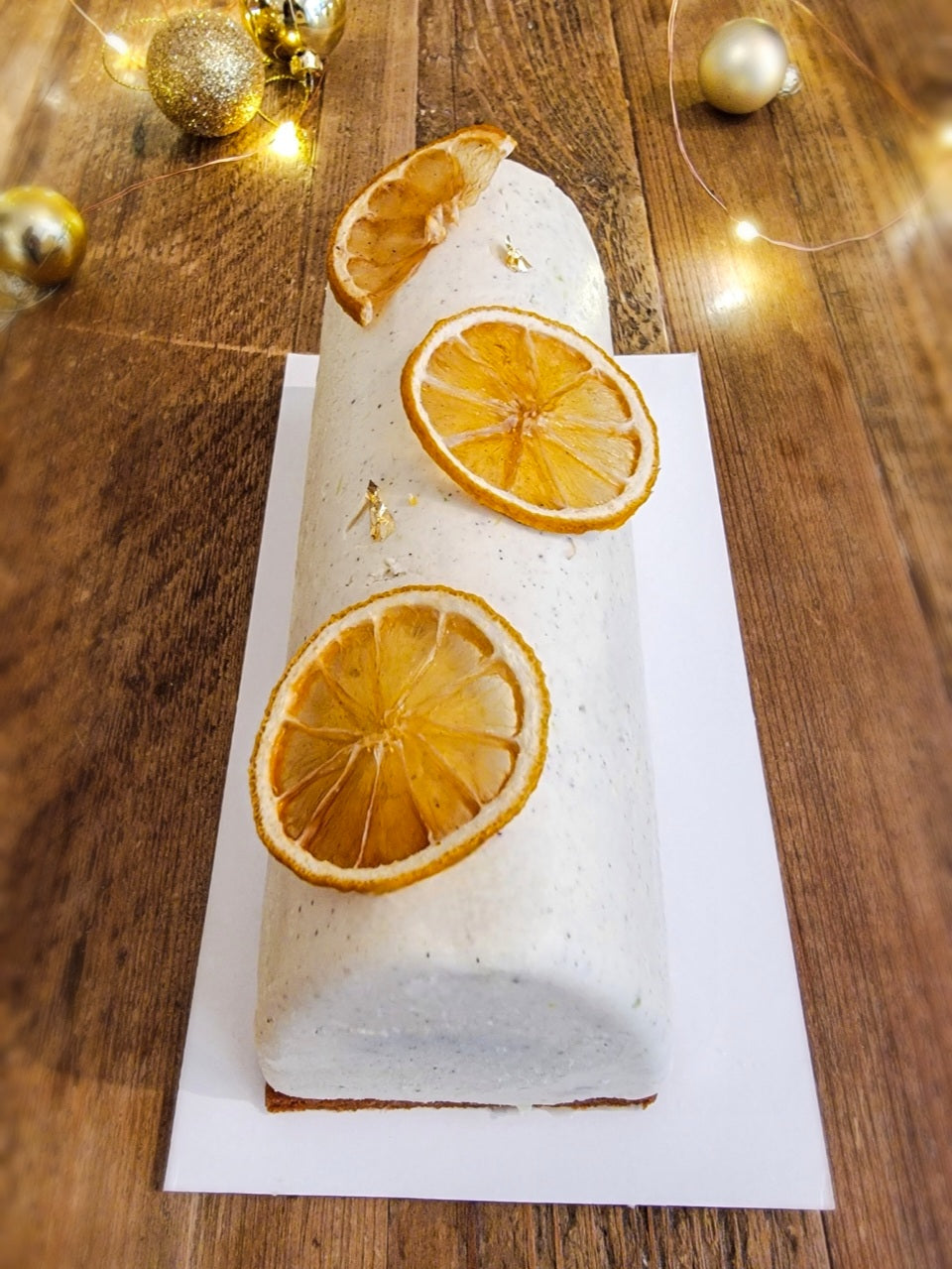 Bûche cheesecake citron-citron vert