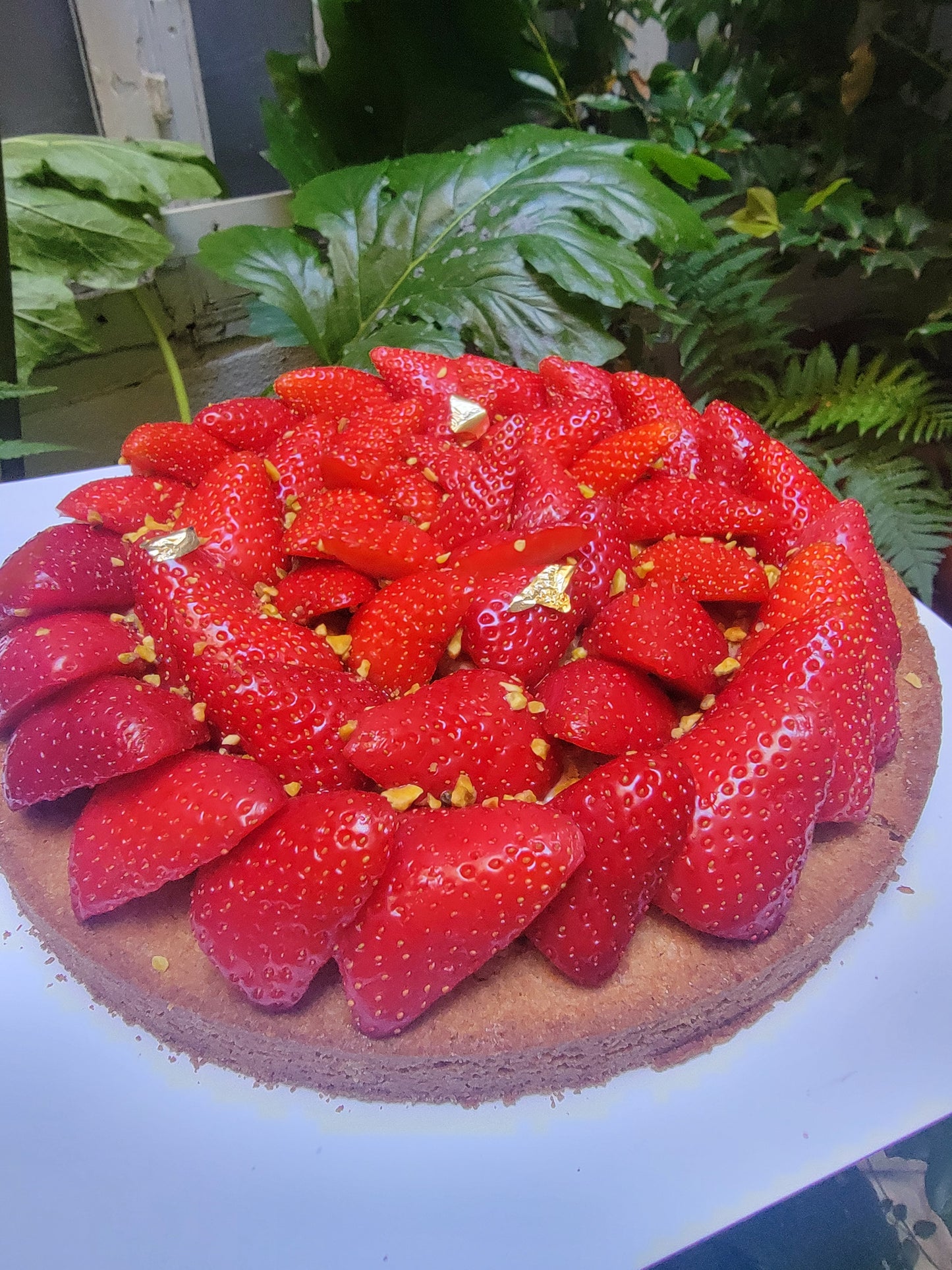Tarte aux fraises-pistache