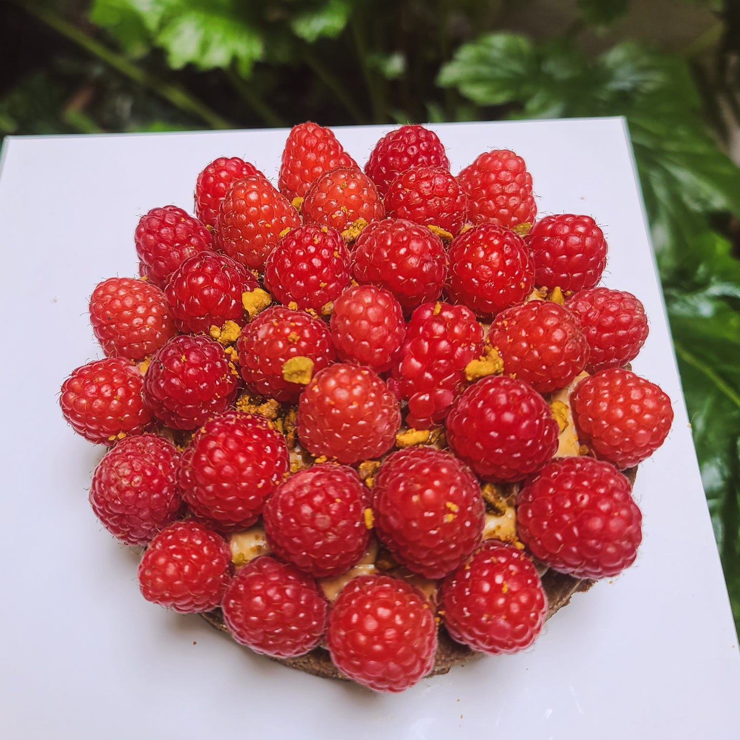 Tarte framboise-pistache • 3 personnes