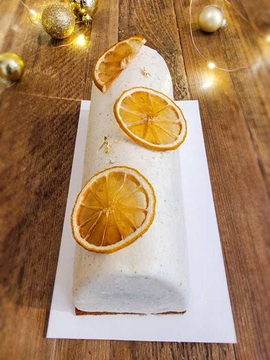 Bûche cheesecake citron-citron vert