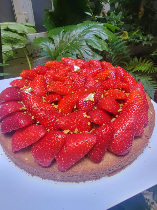 Tarte aux fraises-pistache